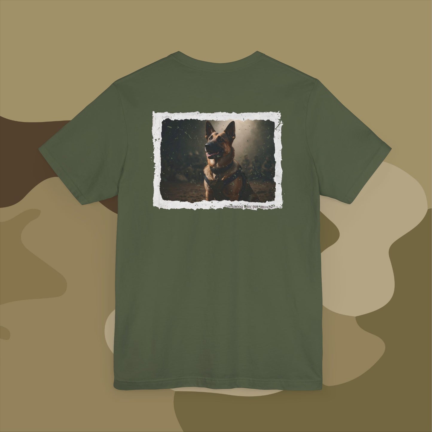 Inspiring military service dog illustration