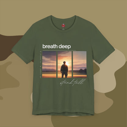 "Stand Tall, Breathe Deep" - Reflection of Strength and Peace Unisex T-Shirt