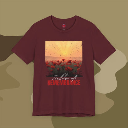 Solemn yet hopeful military tribute poppy design