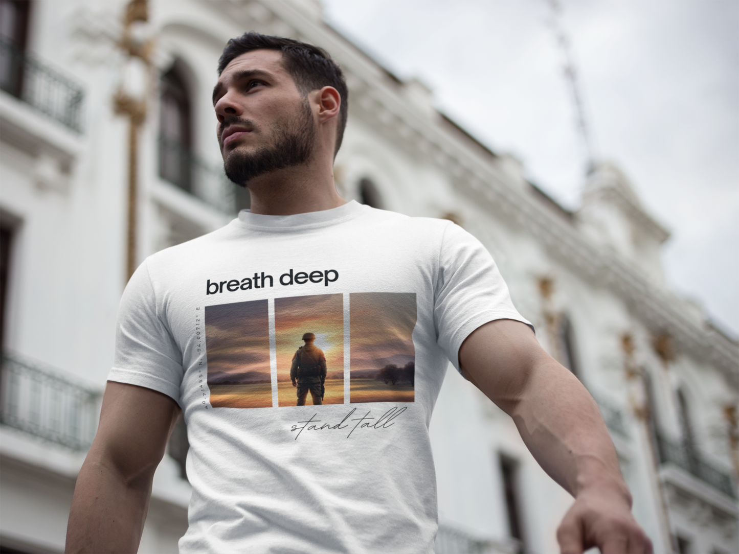 "Stand Tall, Breathe Deep" - Reflection of Strength and Peace Unisex T-Shirt