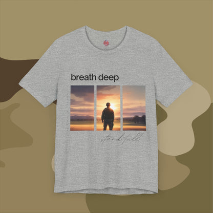 "Stand Tall, Breathe Deep" - Reflection of Strength and Peace Unisex T-Shirt