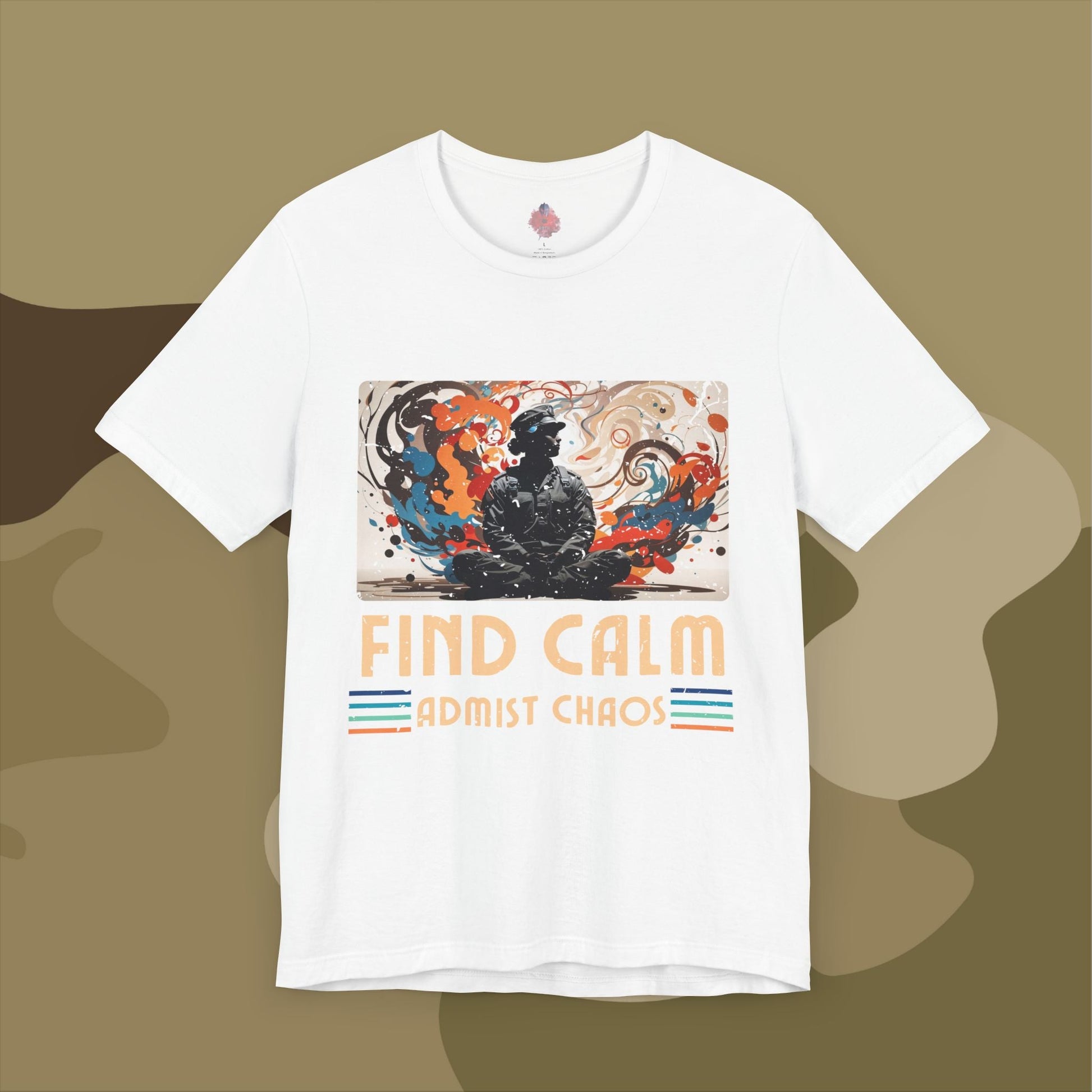 Military inspired illustration of calm strength