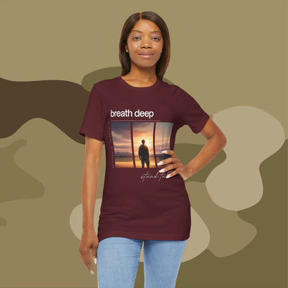 "Stand Tall, Breathe Deep" - Reflection of Strength and Peace Unisex T-Shirt