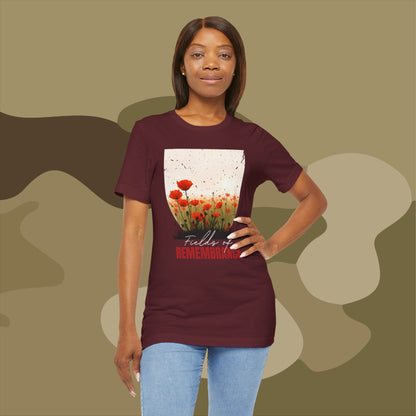 Military history-inspired poppy T-shirt