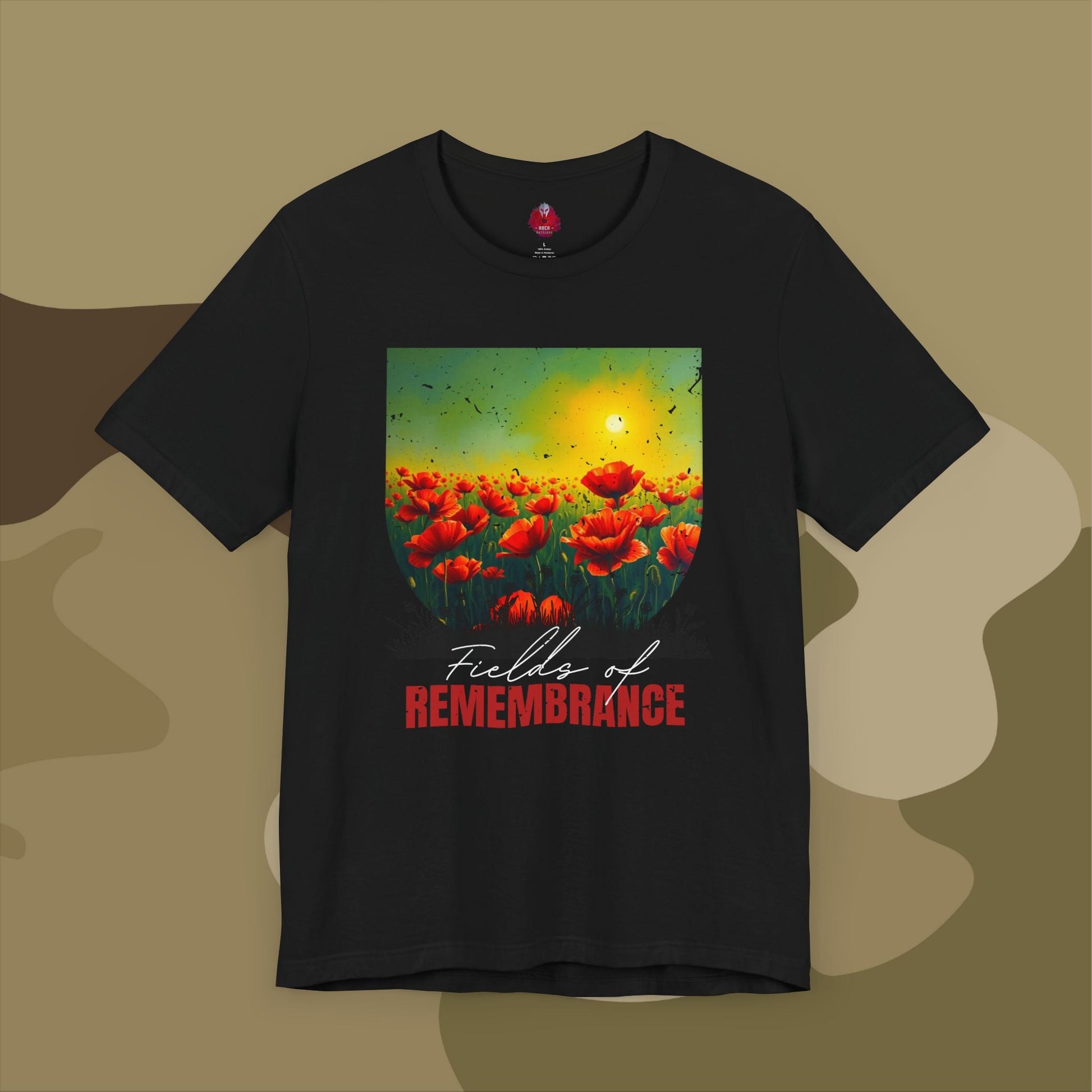 Veterans tribute poppy field T-shirt