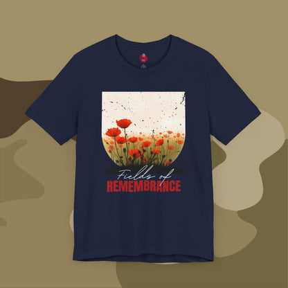 Timeless military-inspired poppy print T-shirt