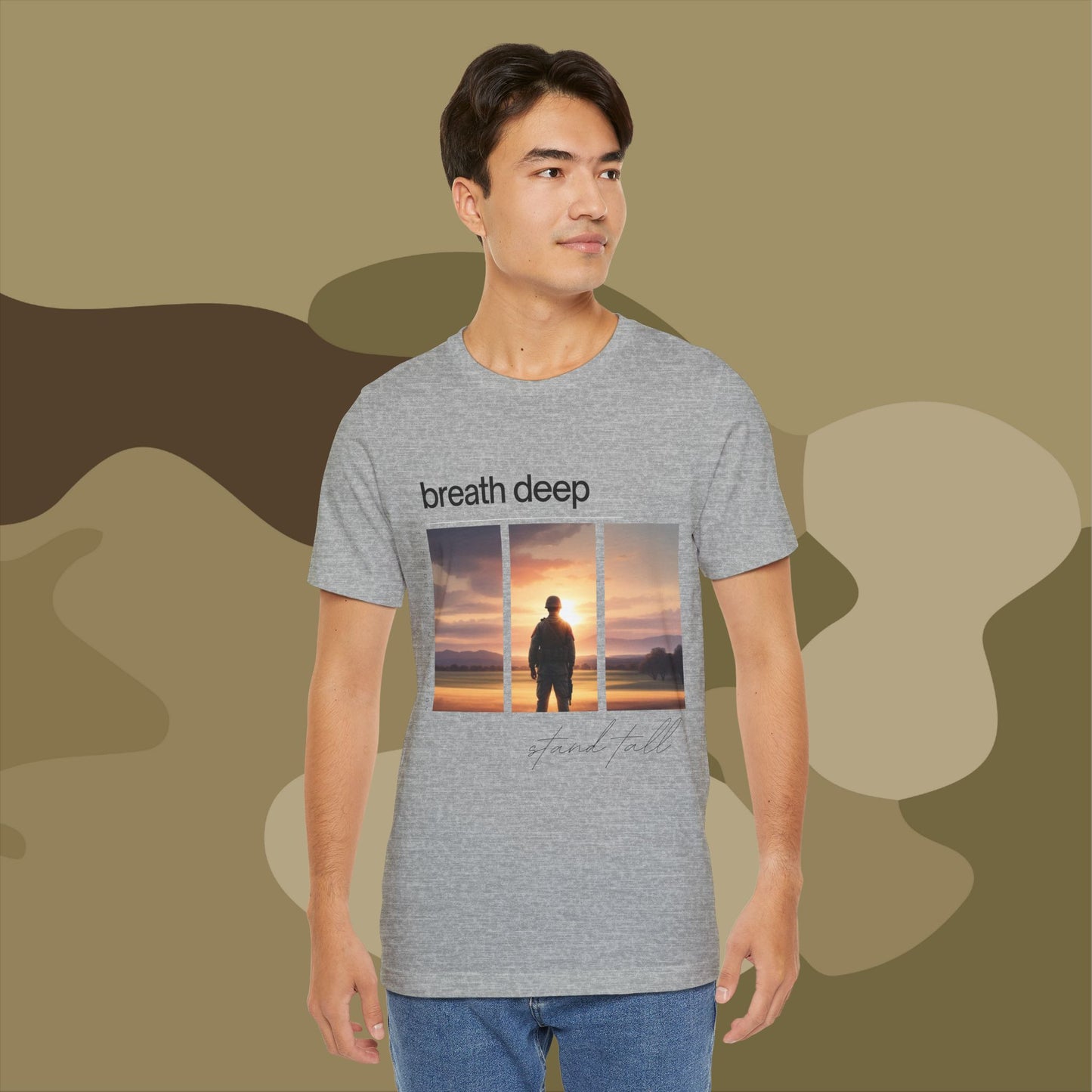 "Stand Tall, Breathe Deep" - Reflection of Strength and Peace Unisex T-Shirt