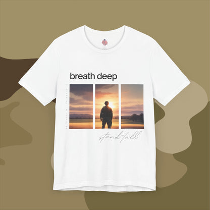 "Stand Tall, Breathe Deep" - Reflection of Strength and Peace Unisex T-Shirt