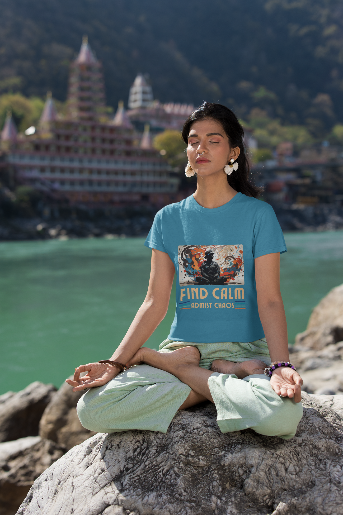 Calm amidst chaos meditation design