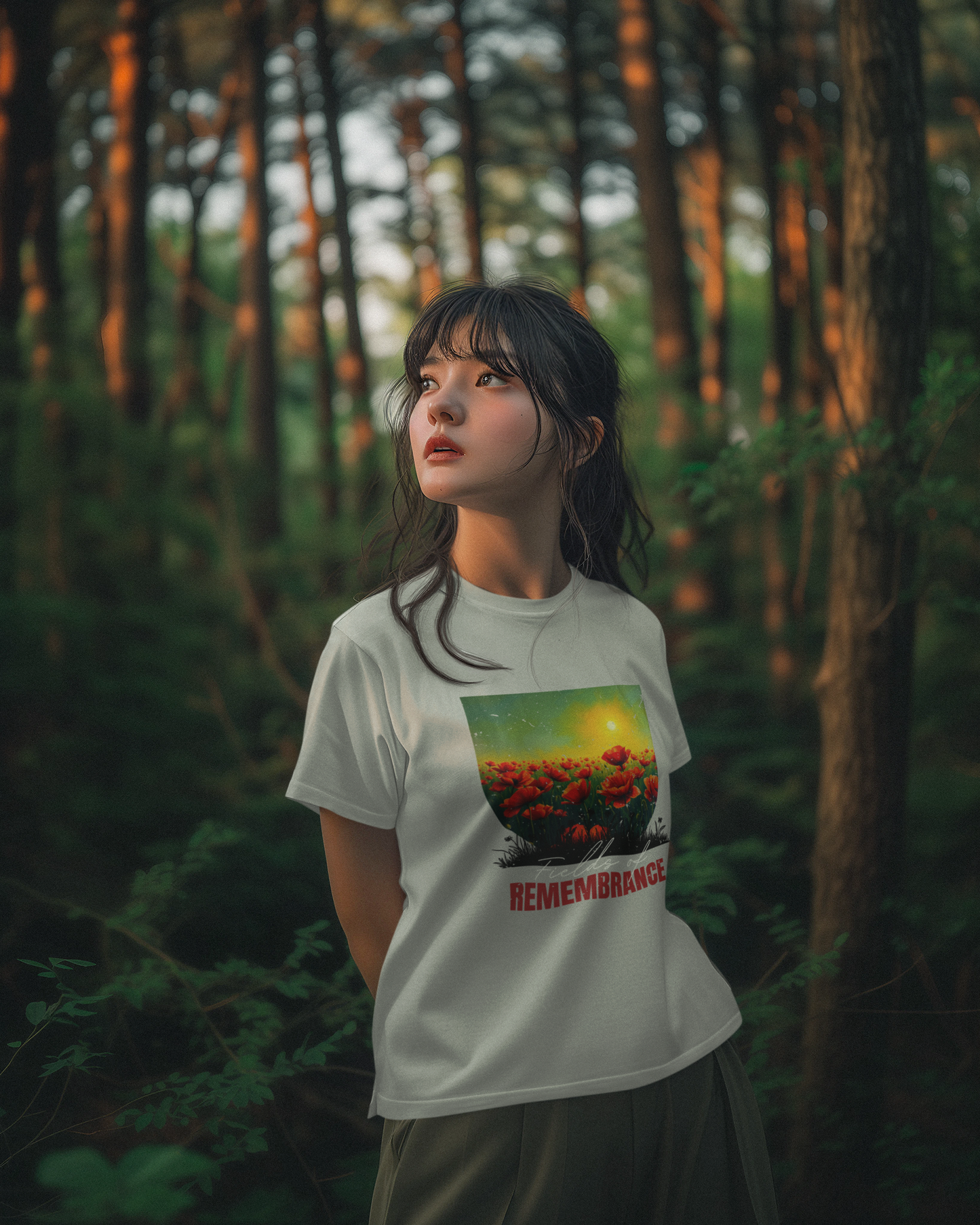 Fields of Remembrance poppy tribute tee